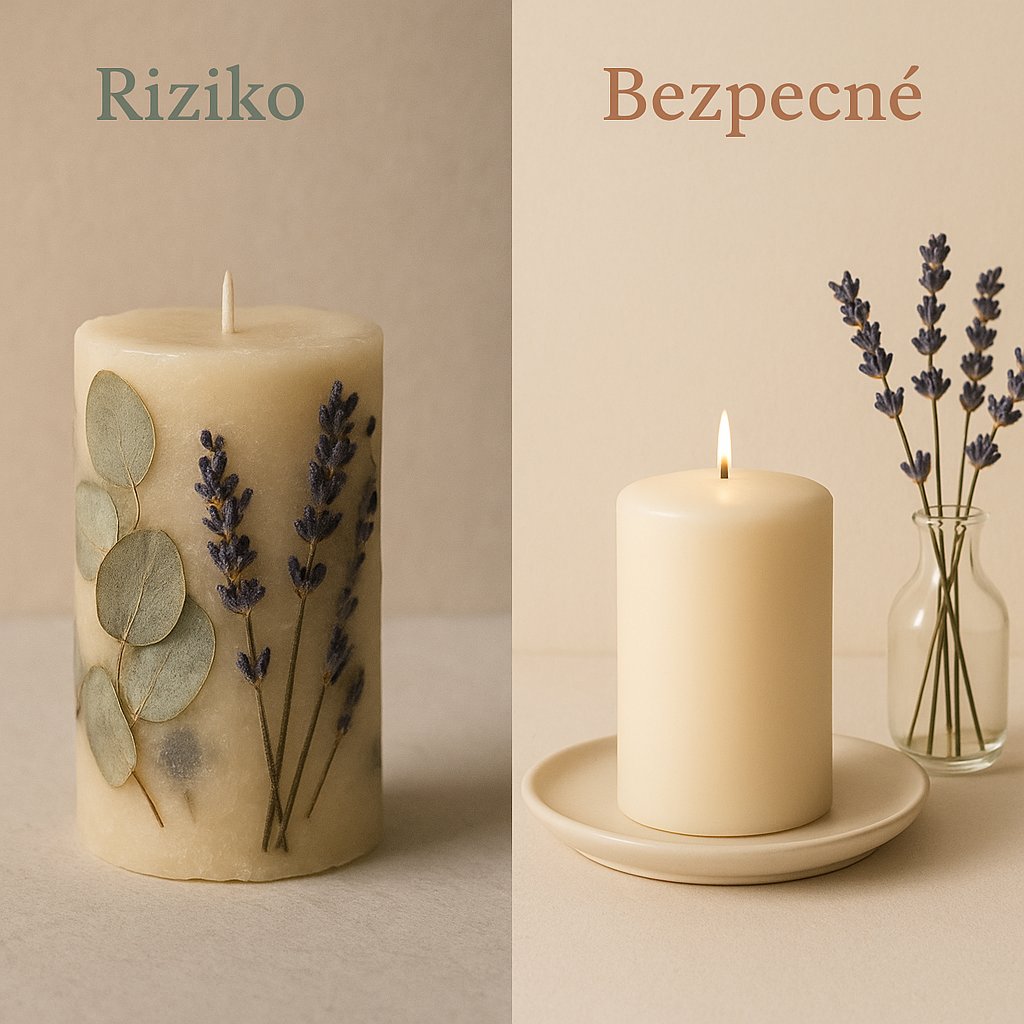 Vaško baseino detalė aplink degančią dagtį su botanine medžiaga