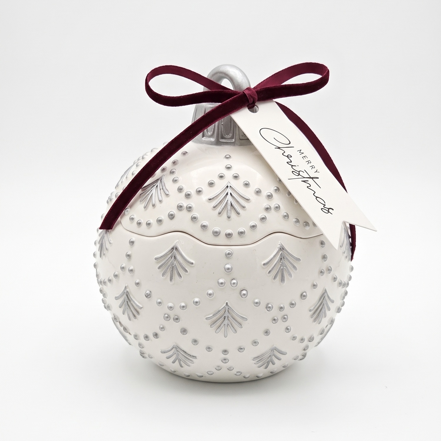 Žvakė Christmas Bauble Enchanted MINI - Balta / Sidabrinė / Žiemos magija / MINI