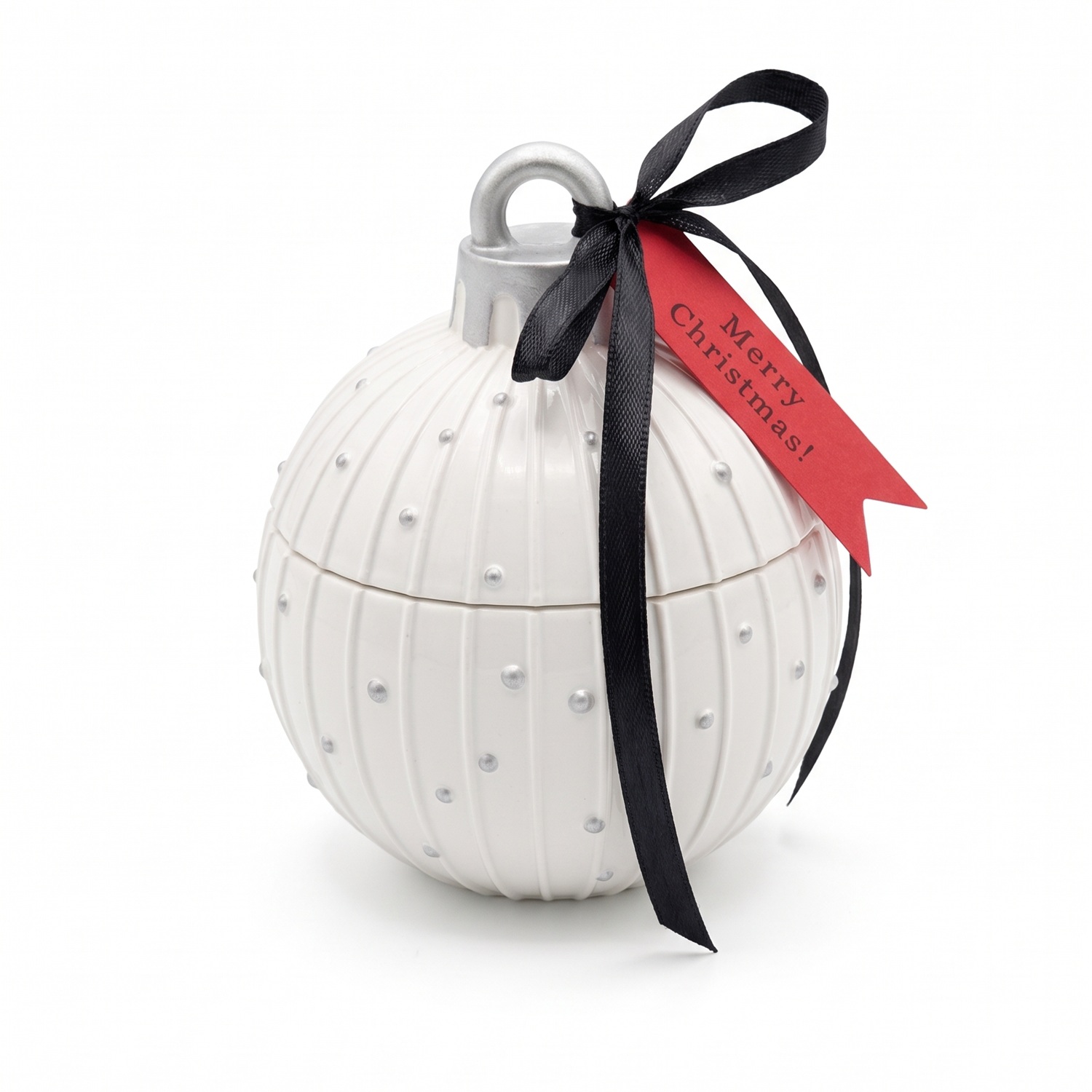 Žvakė Christmas Bauble Charming - Balta / Auksinė / Žiemos stebuklas