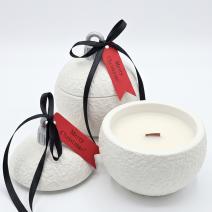 Žvakė Christmas Bauble Classic MINI - Balta / Sidabrinė / Žiemos magija